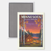 Vintage Minnesota Magneet (Voorkant / Achterkant)