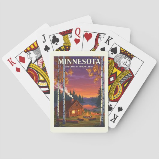 Vintage Minnesota Pokerkaarten (Achterkant)