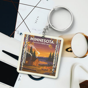 Vintage Minnesota Sleutelhanger