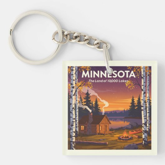 Vintage Minnesota Sleutelhanger (Voorkant)