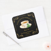 Vintage Mint Tea Square Label (Envelop)