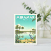 Vintage Miramar Florida Briefkaart (Staand voorkant)