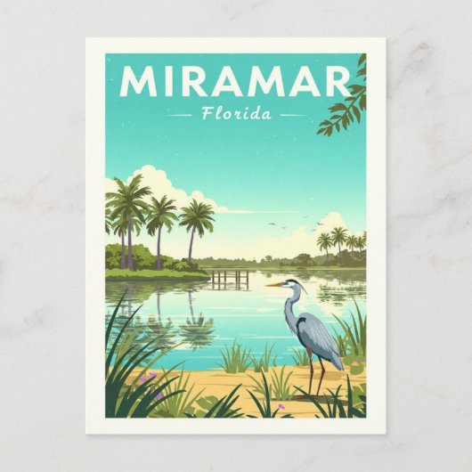 Vintage Miramar Florida Briefkaart (Voorkant)