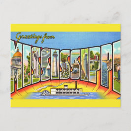 Vintage Mississippi Groeten Briefkaart
