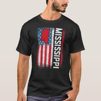 Vintage Mississippi State USA Vlag Shirt Mississip