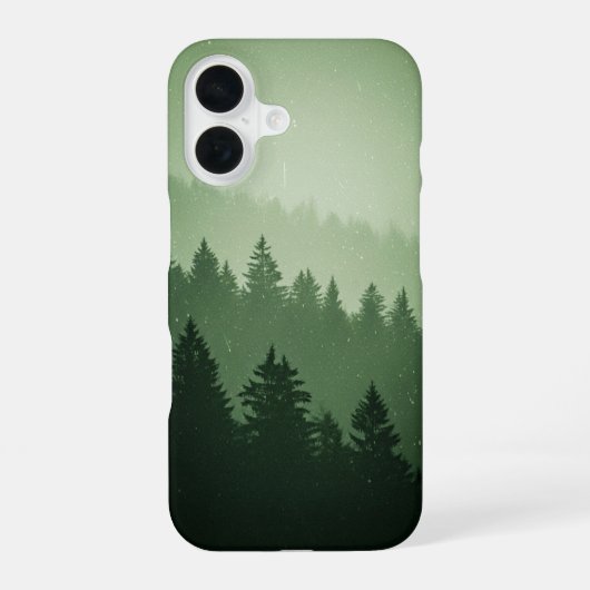 Vintage Misty Forest iPhone 16 Hoesje (Achterkant)