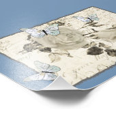 Vintage mit Schmetterlingen  Foto Afdruk (Hoek)