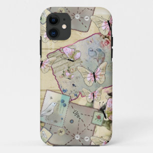 Vintage mit Schmetterlingen Hoesje-Mate iPhone Hül Case-Mate iPhone Case