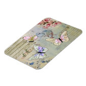 Vintage mit Schmetterlingen Magneet (Linkerzijde)