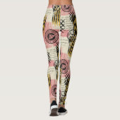 Vintage Mixed-Media Collage - Versleten Papier (1) Leggings (Achterkant)