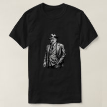 Vintage Mobster Baas Fedora Sigaren Noir Grafisch