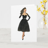 Vintage Mode Afbeelding Blank Note Kaart (Gele Bloem)