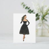 Vintage Mode Afbeelding Briefkaart (Staand voorkant)