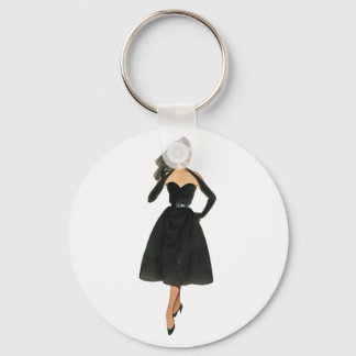 Vintage Mode Afbeelding Sleutelhanger