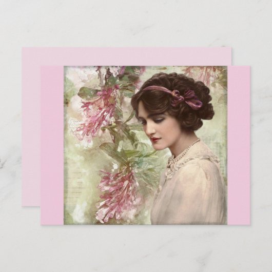 vintage mode briefkaart (Voorkant / Achterkant)