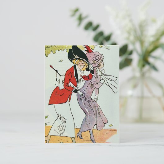 Vintage Mode Briefkaart (Staand voorkant)