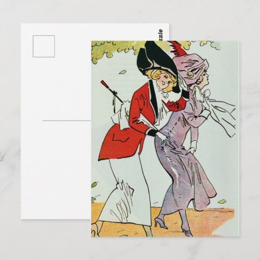 Vintage Mode Briefkaart (Voorkant / Achterkant)