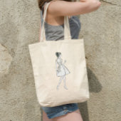 Vintage mode canvas tas vrouw