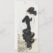 Vintage Mode Dame, Haute Couture Verjaardagsfeestj Kaart (Voorkant)