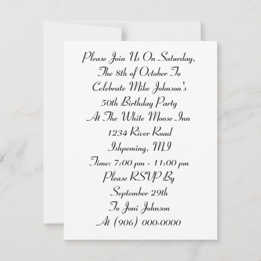 Vintage mode kaart (Achterkant)