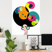 vintage mode poster (Thuiskantoor)