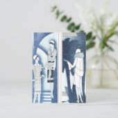 Vintage mode prints briefkaart (Staand voorkant)