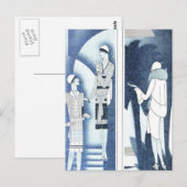 Vintage mode prints briefkaart (Voorkant / Achterkant)