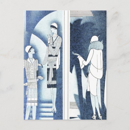 Vintage mode prints briefkaart (Voorkant)