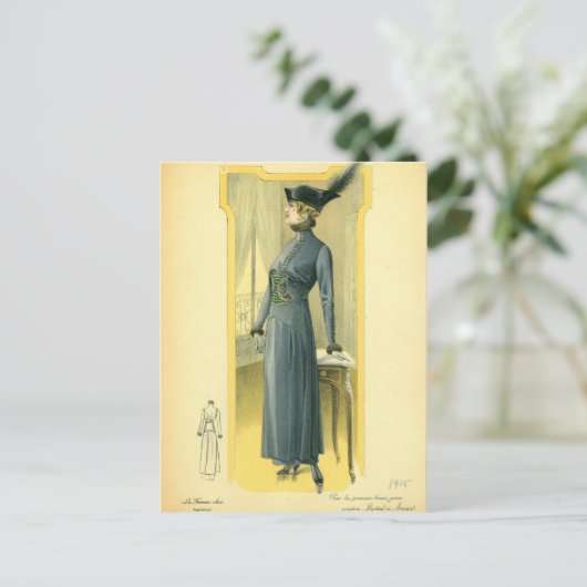 Vintage Mode Schets Briefkaart (Staand voorkant)