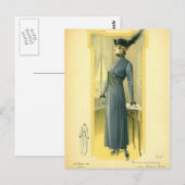 Vintage Mode Schets Briefkaart (Voorkant / Achterkant)