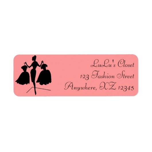 Vintage Mode Silhouet Etiket (Voorkant)