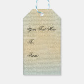 Vintage mode vogel, bloem & vlinder cadeau label cadeaulabel (Achterkant)