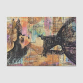 VINTAGE MODE VROUW DECOUPAGE TISSUEPAPIER (Voorkant)