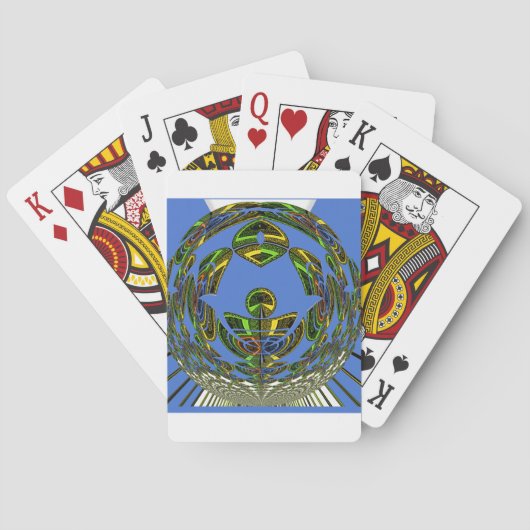 Vintage modern motief pokerkaarten (Achterkant)
