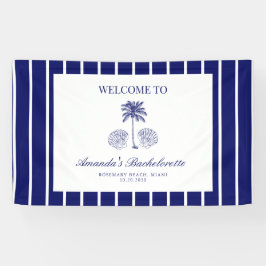 Vintage Modern Navy Beach Bachelorette Welcome Spandoek