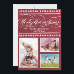 Vintage Modern Rode Schoolbord Fotokaart Feestdagenkaart<br><div class="desc">Vintage Modern Typografie Rode Schoolbord Kerst Fotokaart</div>