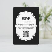 Vintage Modern Stripe Wedding Online RSVP Cards (Staand voorkant)
