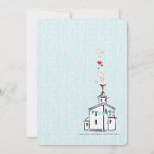 Vintage Modern We gaan naar de kapel Trouwen Kaart (Achterkant)