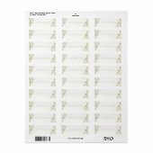 Vintage Moderne Groene Elementen Eucalyptusbladere Etiket (Full Sheet)