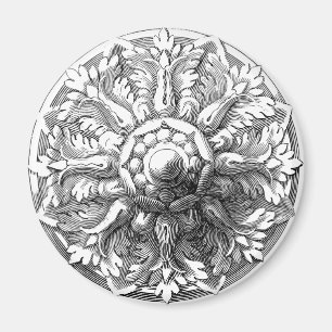 Vintage moderne lef-medaille magneet