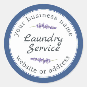 Vintage Moderne Wasmachine Service Bedrijfsnaam Ronde Sticker