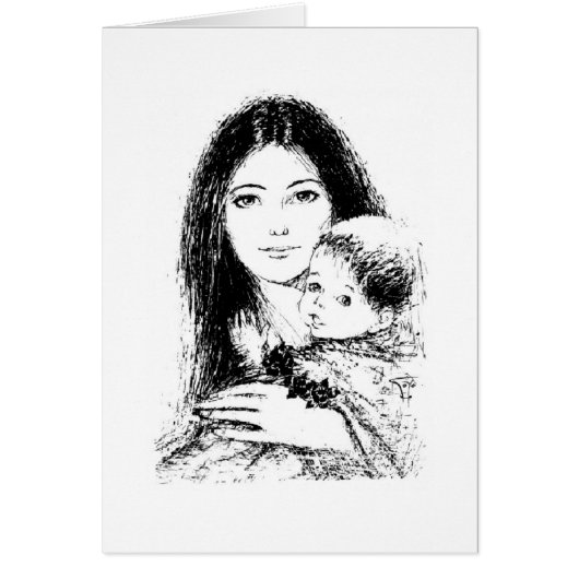 Vintage - moeder en Baby, (Voorkant)