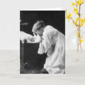 Vintage Moeder en Kind Kaart (Gele Bloem)