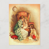 Vintage Moeder en Kinderen - Moederdag Briefkaart (Voorkant)