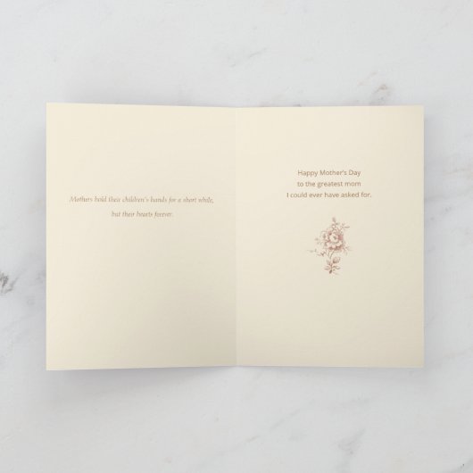 Vintage moeder- en kinderkersen kaart (Binnen)