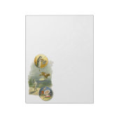 Vintage Moeder Goose Nursery Rhyme Hey Diddle Notitieblok (Linkerzijde)