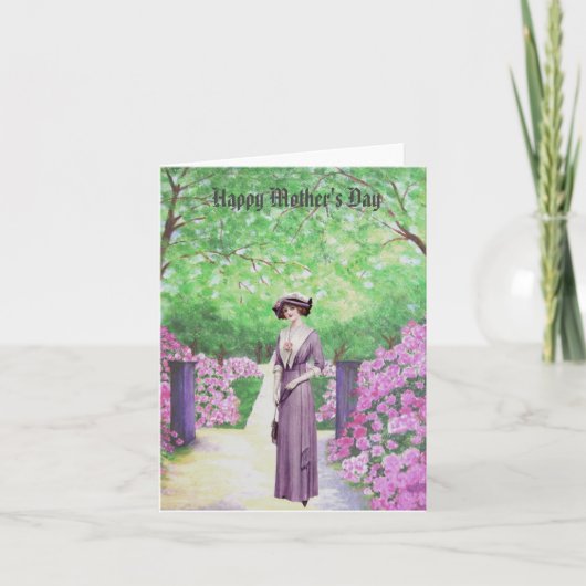 Vintage Moederdag  Kaart (Voorkant)