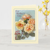 Vintage Moederdag Kaart (Gele Bloem)