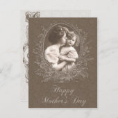 Vintage Moederdag moeder en kind Briefkaart (Voorkant / Achterkant)