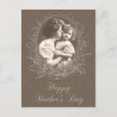 Vintage Moederdag moeder en kind Briefkaart (Voorkant)